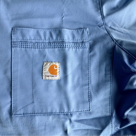 Carhartt Liberty Slim Fit V-Neck Scrub Top Small Ceil Blue - Picture 4 of 4
